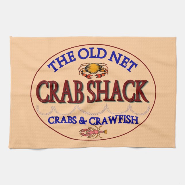 Crab Shack Logo Tea Towel (Horizontal)