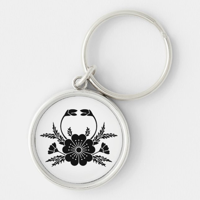 Crab-shaped cherry blossom (EDO) Key Ring (Front)