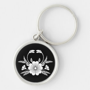 Crab-shaped cherry blossom (EDO) Key Ring