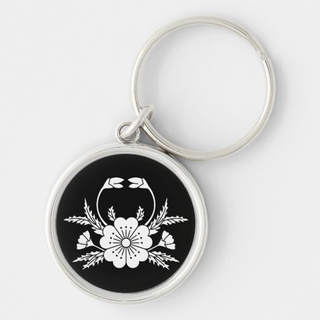 Crab-shaped cherry blossom (EDO) Key Ring (Front)