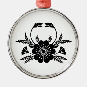 Crab-shaped cherry blossom (EDO) Metal Ornament