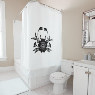 Crab-shaped cherry blossom (EDO) Shower Curtain