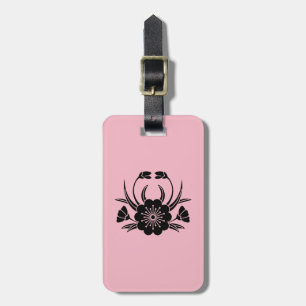 Crab-shaped cherry blossom luggage tag