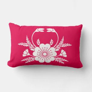 Crab-shaped cherry blossom lumbar cushion