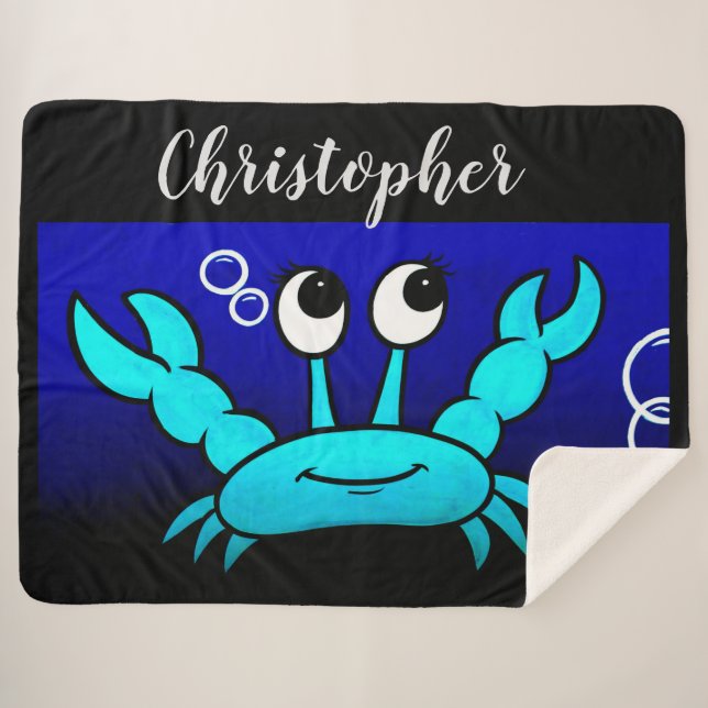 Crab Sherpa Blanket (Front (Horizontal))