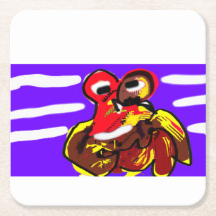 Crab  summer  square paper coaster