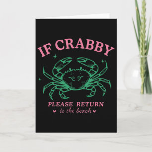 Crab Summer Vacation Holiday Beach Card