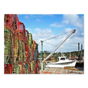 Crab Traps Stacked and Ready Photo Print