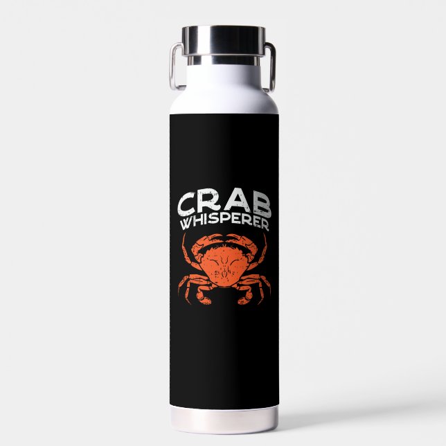 Crab Whisperer Vintage  Water Bottle (Front)
