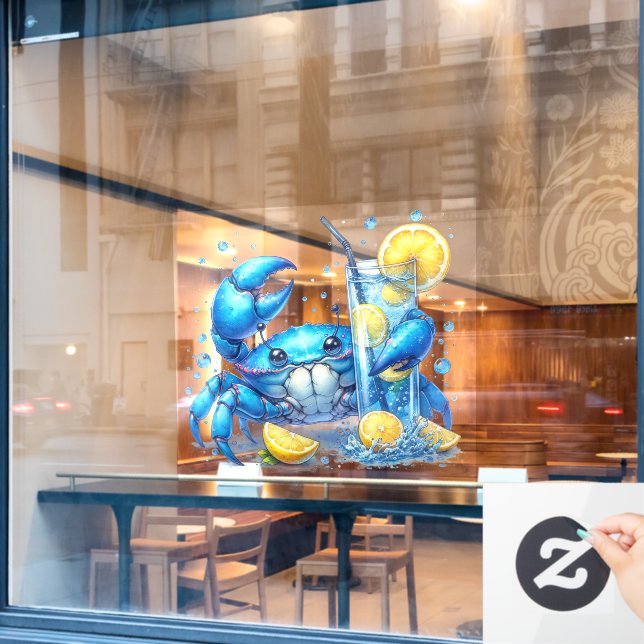 Crab Window Cling (Cafe Window)