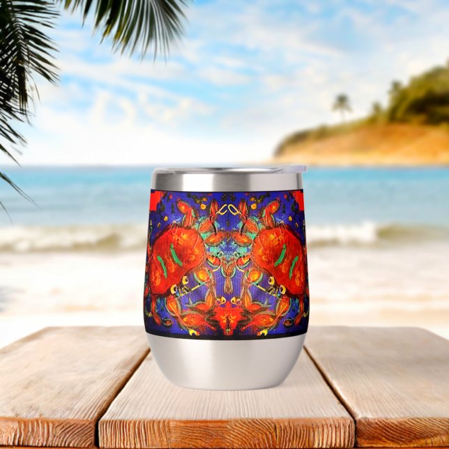 Crab Wine Tumbler (Beach)