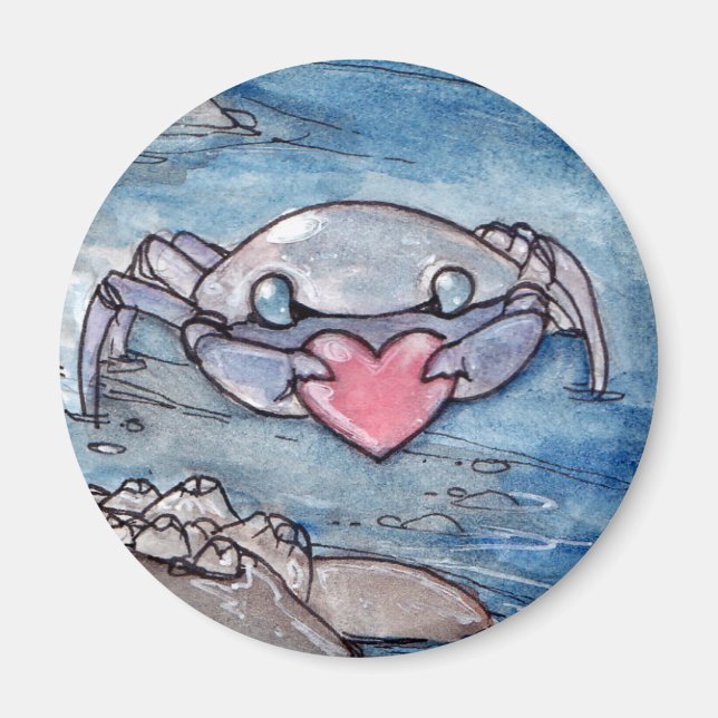 Crab with Heart Magnet (Front)