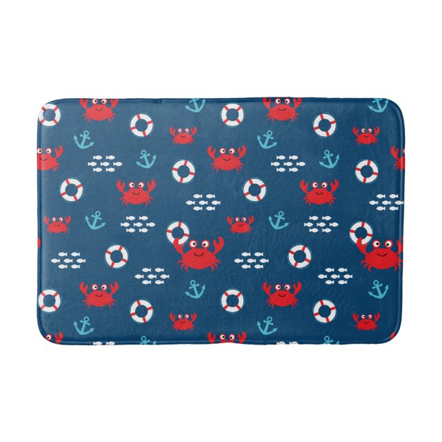 Crab with Lifebuoy Bath Mat (Front)