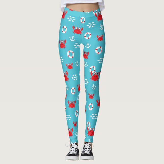 Crab with Lifebuoy Leggings (Front)