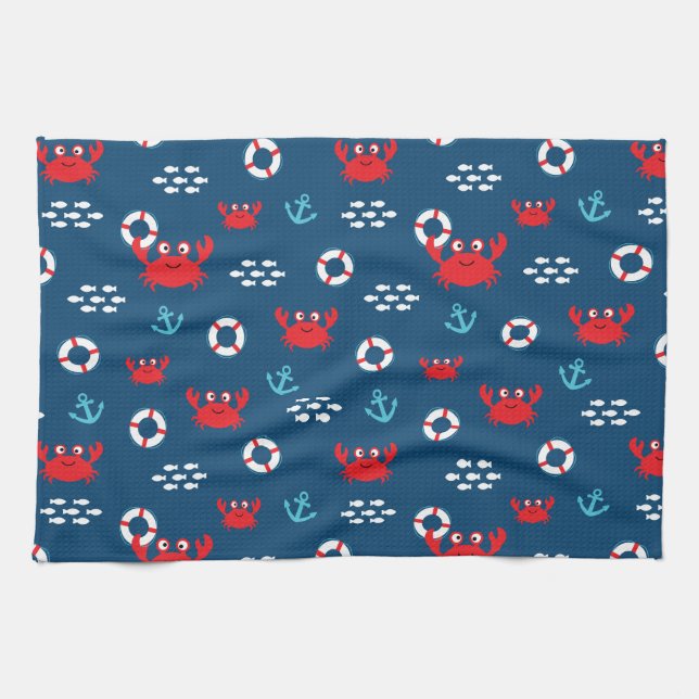 Crab with Lifebuoy Tea Towel (Horizontal)