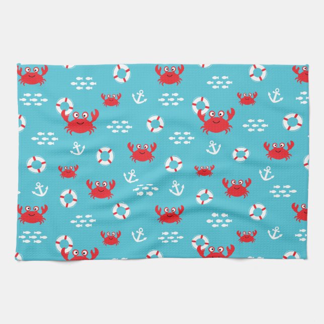 Crab with Lifebuoy Tea Towel (Horizontal)