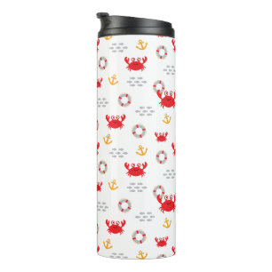 Crab with Lifebuoy Thermal Tumbler