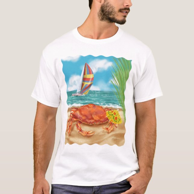 Crab with Umbrella T-Shirt (Front)