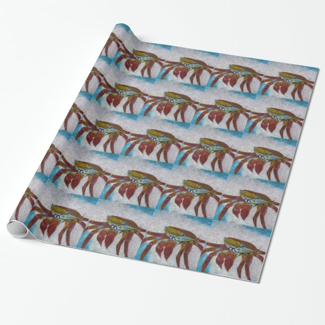 Crab Wrapping Paper (Unrolled)