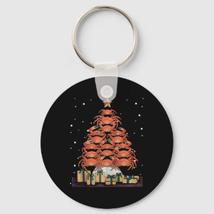 Crab Xmas Tree Crab Christmas Tree Tank Top2  Key Ring