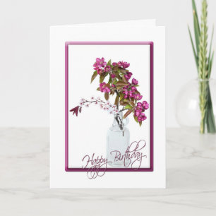 Crabapple Bouquet for Birthday Card