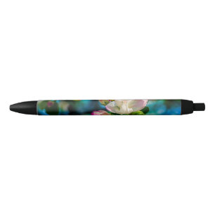 Crabapple flower and buds black ink pen