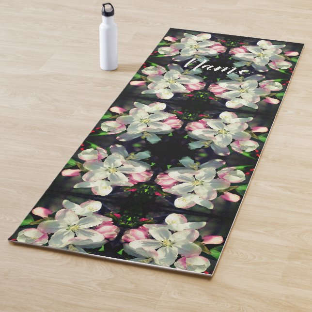 Crabapple Spring Blossoms Abstract Personalised Yoga Mat (In Situ)