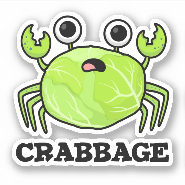 Crabbage Funny Cabbage Crab Pun (Front)