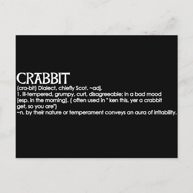 Crabbit Postcard (Front)