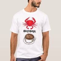 Crabby Before Coffee Red Maryland Crab Funny Food