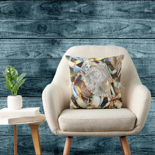 Crabby Blue Crab Pillow