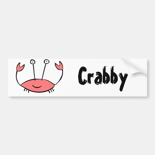 Crabby Bumper Sticker (Front)