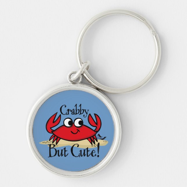Crabby But Cute Keychain (Front)