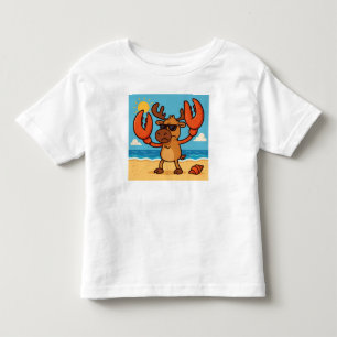 Crabby But Cute – Moody Beach Tee for Silly Kids