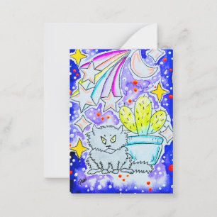 Crabby Cat & Cactus Card