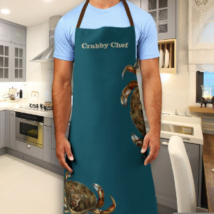 Crabby Chef Husband Name Apron