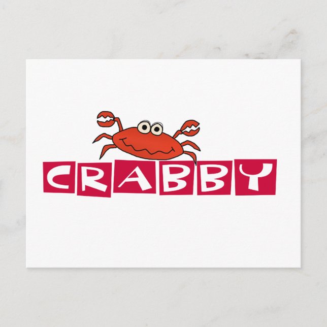 Crabby Crab Tshirts and Gifts Postcard (Front)