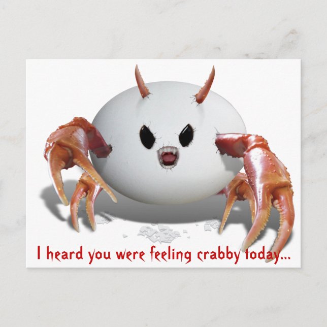 Crabby Egg Postcard (Front)