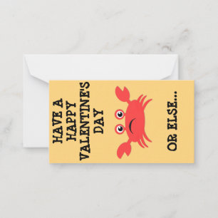 Crabby Mini Valentine Card