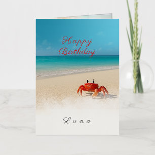 Crabby Mischief – Custom Girl Birthday Card
