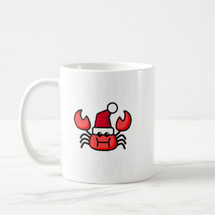 Crabby Santa Claws Christmas Kids Coffee Mug