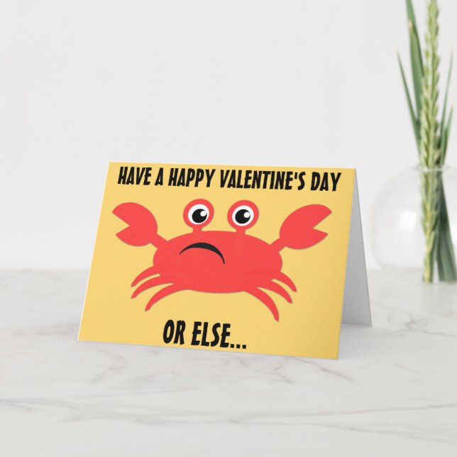 Crabby Valentine Holiday Card (Front)