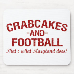 Crabcakes and Football Mouse Pad