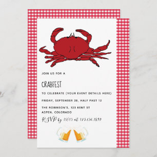 Crabfest Party customised invitation