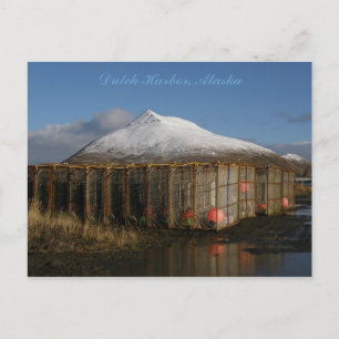 Crabpot Yard in Dutch Harbour, Alaska Postcard