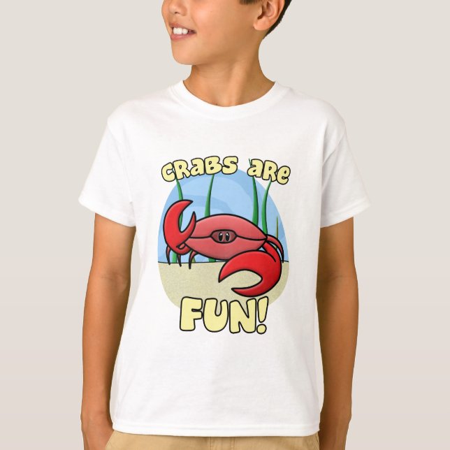 Crabs are Fun Child's Ringer T-Shirt (Front)