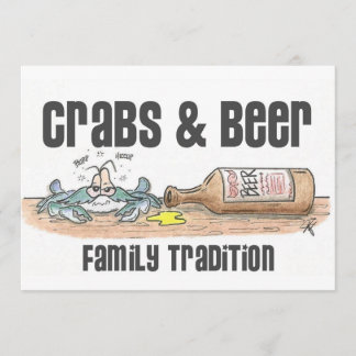 Crabs & Beer Family Tradition Invitations
