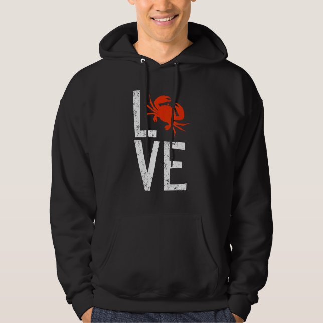 Crabs Love Crab Crabbing Lobster Crustacean Hoodie (Front)