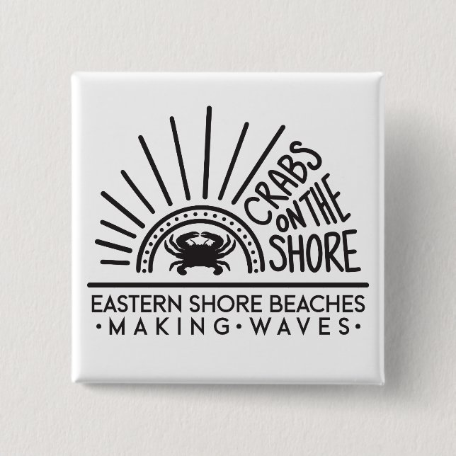 Crabs on the Shore - Square Button (Front)