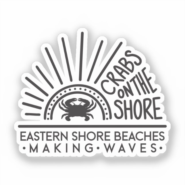 Crabs on the Shore - STICKER (Front)